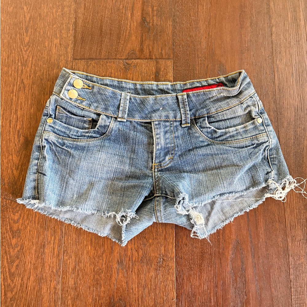Vigoss Distressed Light Blue Denim Cutoff Shorts